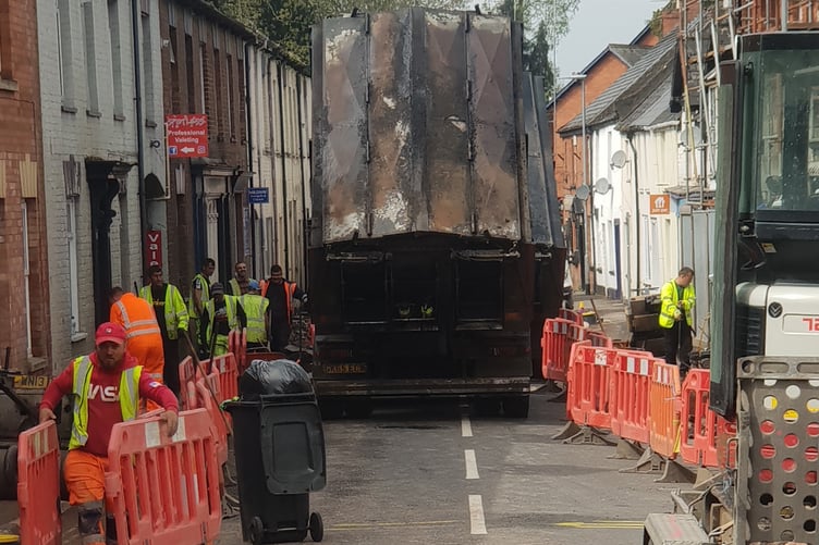 A road resurfacing project.