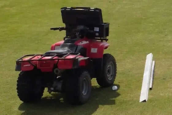A picture of the red quad bike which was stolen from the Bridgwater Cricket Club last month