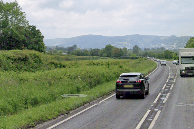 The A39 approaching the stretch between Dunster and Minehead which has been blighted by roadworks.