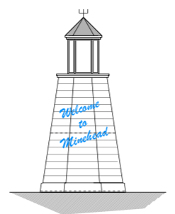A drawing of a lighthouse which is proposed for a crazy golf course on Minehead seafront.