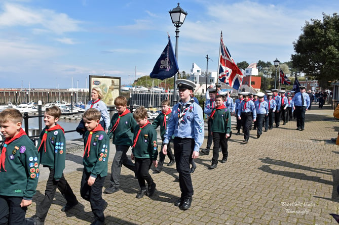 Watchet Scouts parade