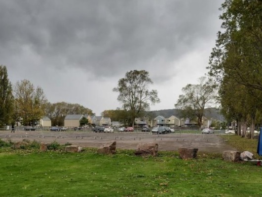 The proposed site of the new temporary staff accommodation within the Butlin's holiday camp in Minehead