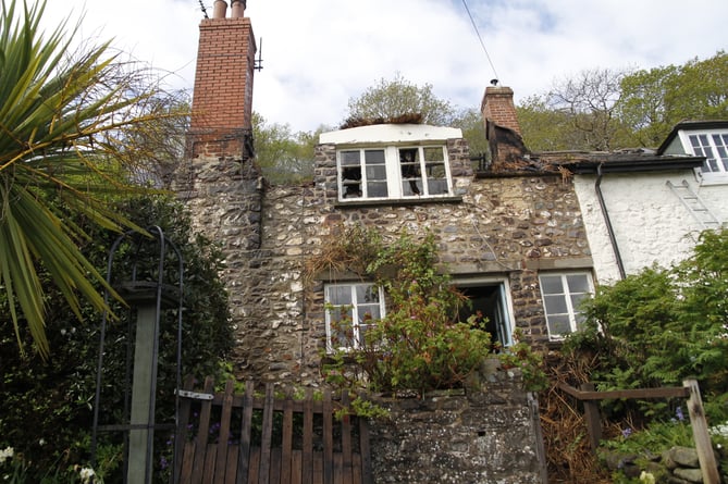 This thatched house in Porlock Weir has been left uninhabitable after a major blaze.