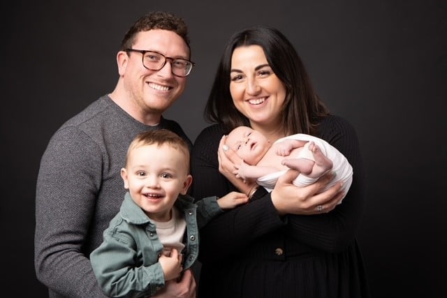 Calum Taylor-Dodd with his family.