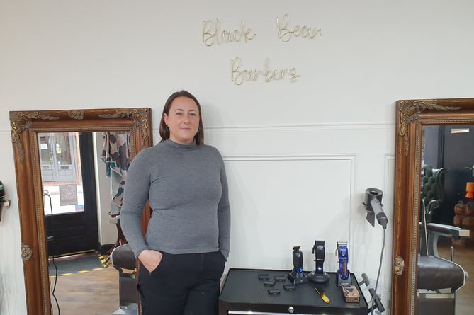 Claire is celebrating a successful one year anniversary of her Wiveliscombe barber shop 