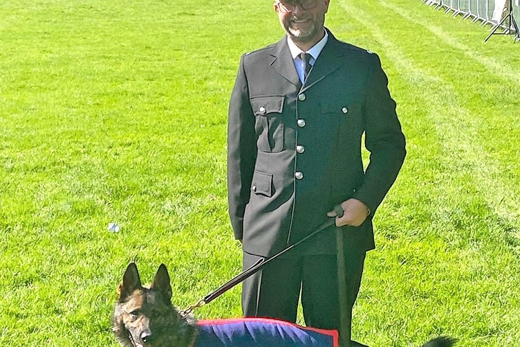 PC Pete Flinn and PD Belle became champions at the National Police Dog Trials.