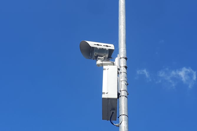 An automatic number plate recognition camera.