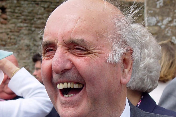 The late Geoff Grandfield at the wedding of Sarah Grandfield to Dan Butson - Nether Stowey - 26May07