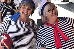 Dressed up for Maritime Mayhem in Watchet.