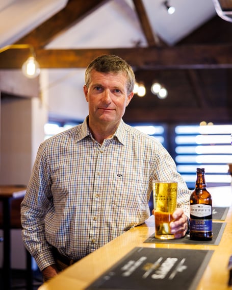 Wellington cider maker David Sheppy in his firm’s House of Cider Bar.