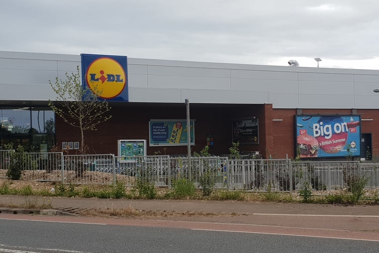 Lidl’s Wellington supermarket next to Cades roundabout.