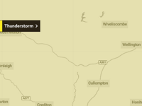 Storm warning for Wellington and West Somerset
