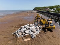 Work proceeds on Blue Anchor Coastal Defence Scheme