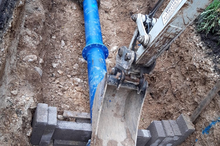 Water pipes being replaced.