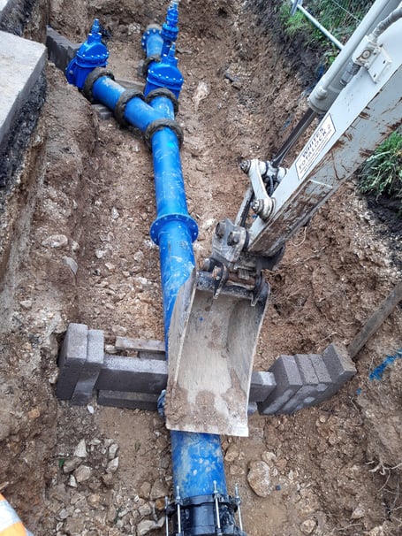 Water pipes being replaced.
