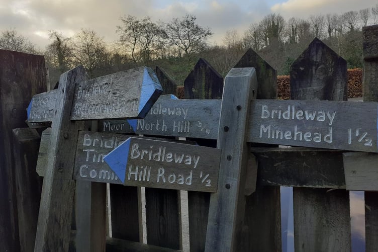 Handmade signposts at Exmoor National Park Authority's tree nursery.