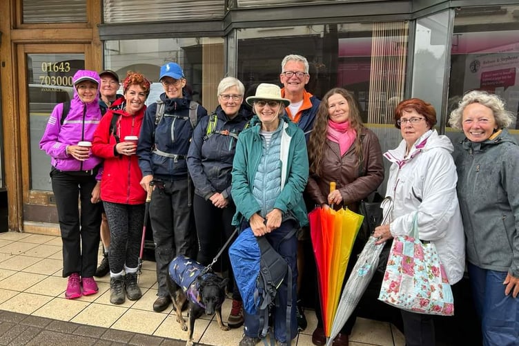 Kate Webb and friends raised £1,000 for a dementia charity with a sponsored walk.