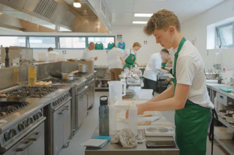 Some of last year's Exmoor Young Chefs in action.