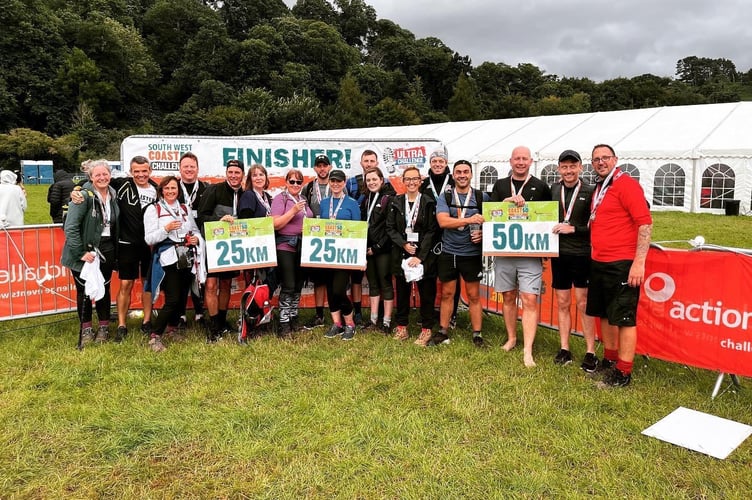 Butlin's staff and family of the late Ben |Lobley who completed a charity trek in his memory.