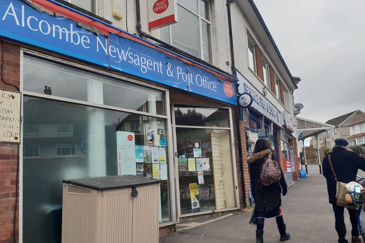 The Post Office and shop in Alcombe.