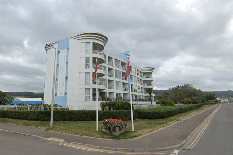Studio 36 can just be seen behind Butlin's luxury block of flats in Warren Road, Minehead.