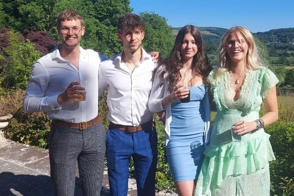 Finn Webber (left) with brother Sam and sisters Isobel and Megan family from Combich injured in Portugal car crash online appeal