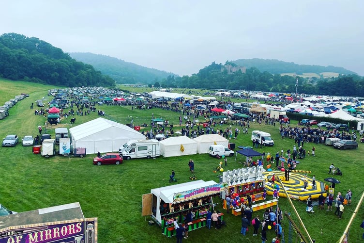 A view of this year's Dunster Showground.