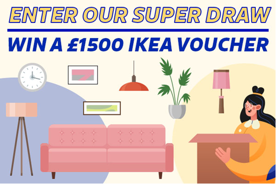 A lucky lottery winner will take away a £1,500 IKEA voucher 