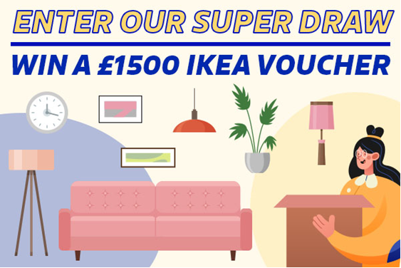 A lucky lottery winner will take away a £1,500 IKEA voucher