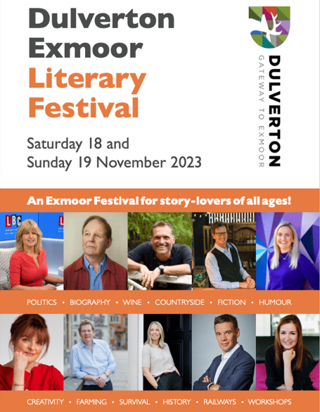 Dulverton Exmoor Literary Festival tickets are going on sale.