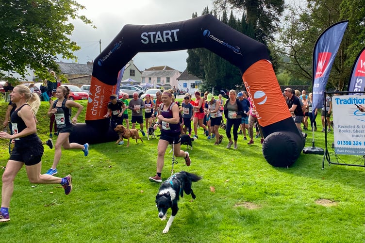 Last year's Dulverton trail and canicross run sets underway.