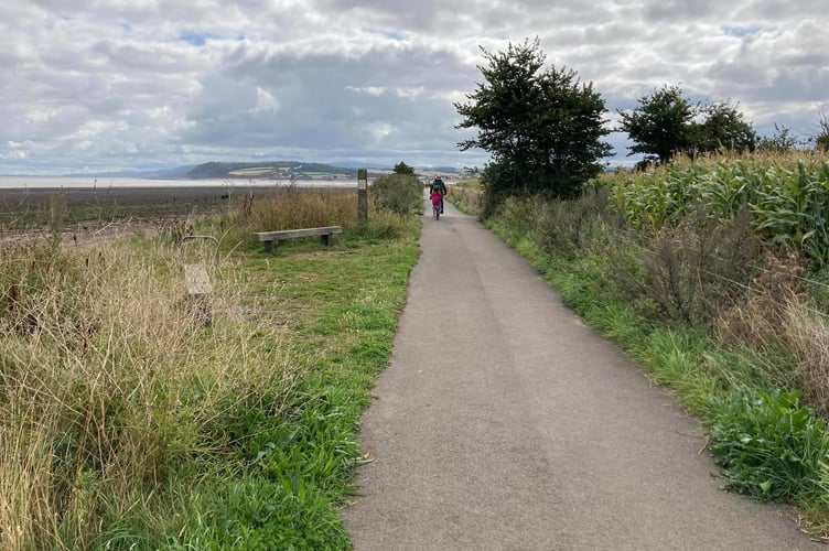 Riding the Steam Coast Trail between Dunster and Blue Anchor.