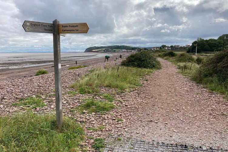The Steam Coast Trail between Dunster and Blue Anchor.