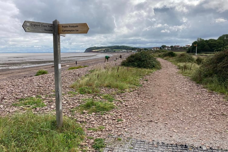 The Steam Coast Trail between Dunster and Blue Anchor.