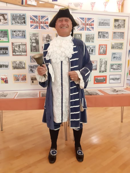 Former Wootton Courtenay village crier Joe Roake, who has moved to Dorset.