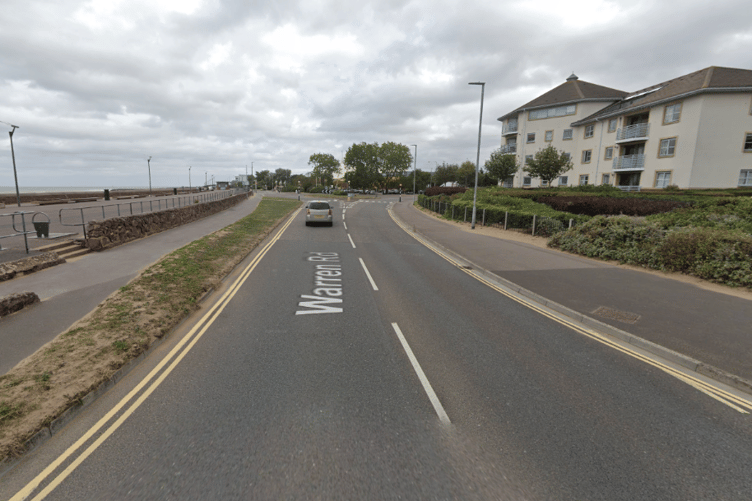 Warren Road, Minehead, where a new road surface product is to be trialled.
