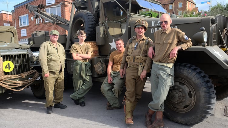 Some of the heavy trucks featuring in West Somerset's 1940s weekend.