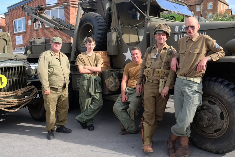 Some of the heavy trucks featuring in West Somerset's 1940s weekend.