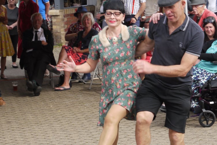 Getting in the swing of it for the West Somerset 1940s weekend.