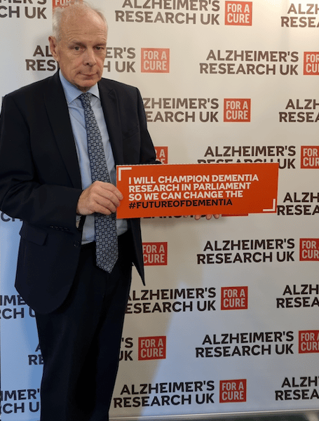 MP Ian Liddell-Grainger attends a presentation by Alzheimer's Research UK.