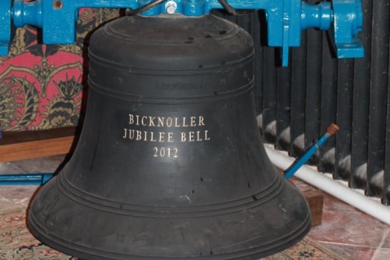 The 'Jubilee bell' in St George's Church, Bicknoller.