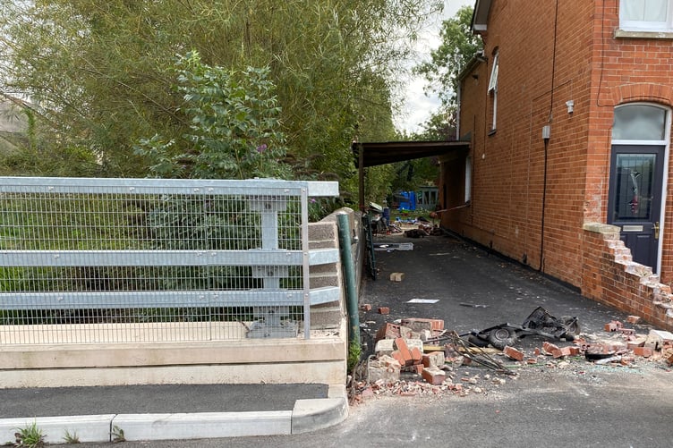 The two and a half ton truck left deviation in its wake