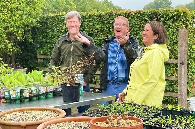 Lecturer Nigel Cox (centre) who is giving a talk on Exmoor.