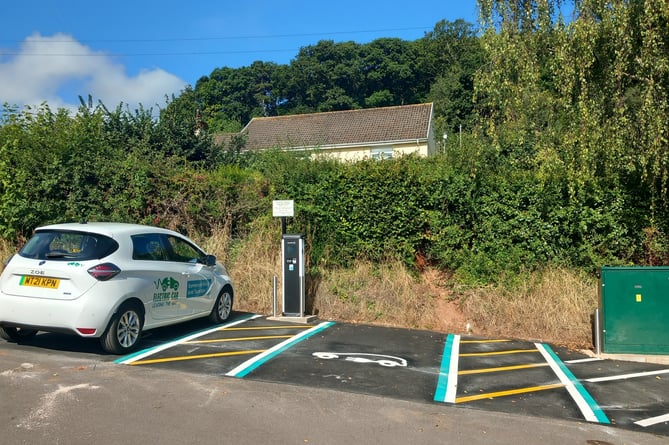 A view of Dunster's electric vehicle charging point.