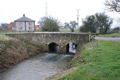 Bolham Bridge, Combwich, next to where two motorcyclists crashed.
