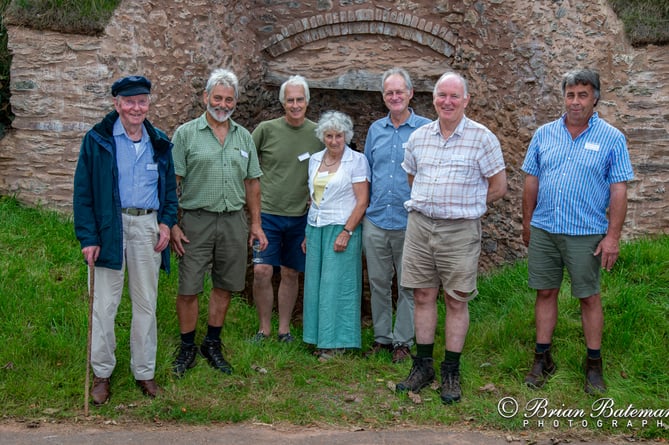 Some of the volunteers who helped to restore an historic lime kiln on the Quantock Hills.