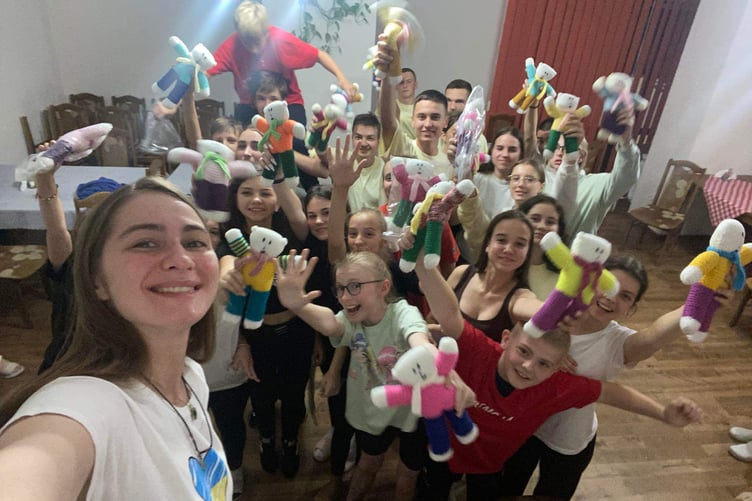 Ukrainian children receive toys sent via Minehead and District Lions.