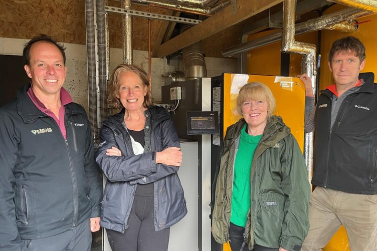 Pictured (left to right) are Pinkery manager Dave Huxtable, national park chief executive Sarah Bryan, national park chairman Andrea Davis, and learning and engagement manager Ben Totterdell.