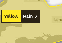 Yellow warning for rain issued