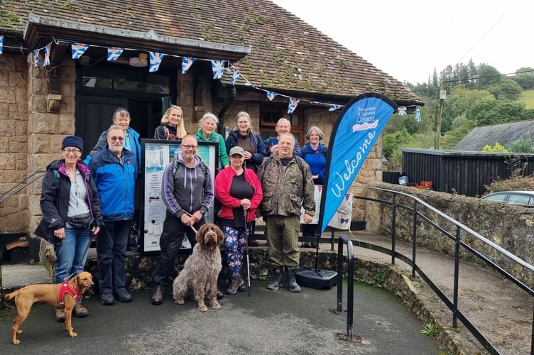 Some of the festivalgoers who joined a Brendon Hills to Roadwater iron ore walk.